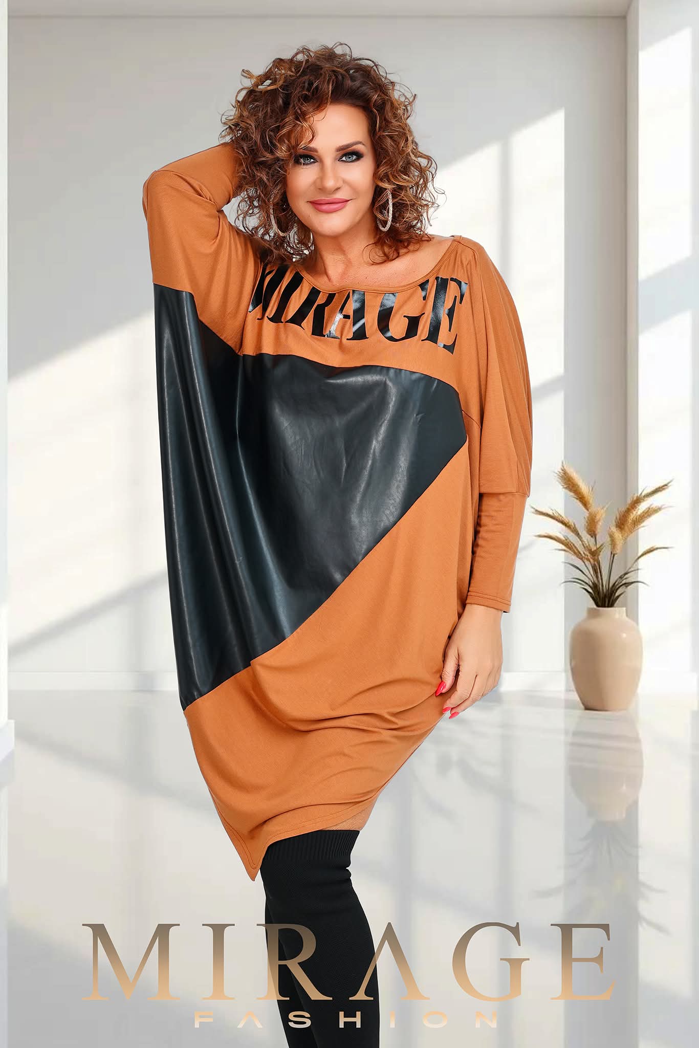 Nefertiti Mirage Tunika/ Barna